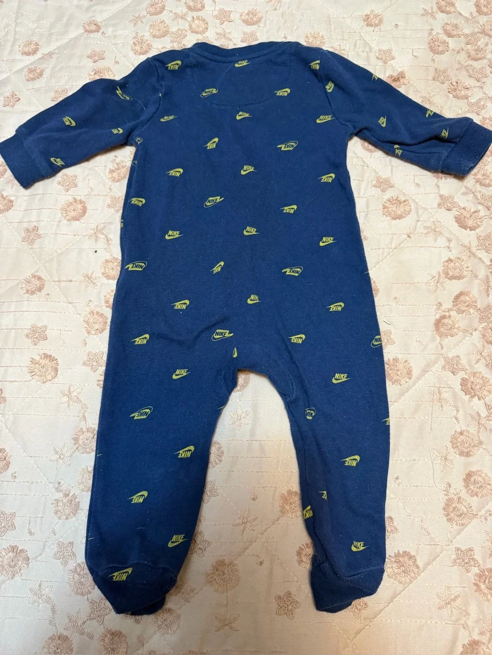 : Nike Baby Boy Logo Print Footed Sleep & Play Romper Pajama - 6M